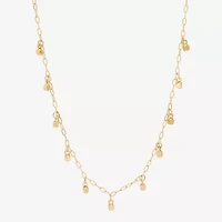 Gold Addiction Womens 10K Gold 17 Inch Chain Necklace