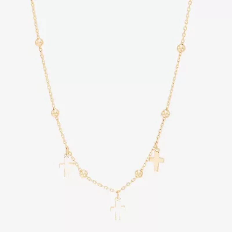 Gold Addiction Womens 10K Gold 18 Inch Cable Chain Necklace