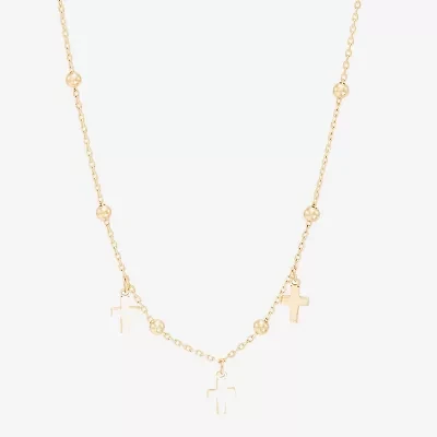 Gold Addiction Womens 10K Gold 18 Inch Cable Chain Necklace