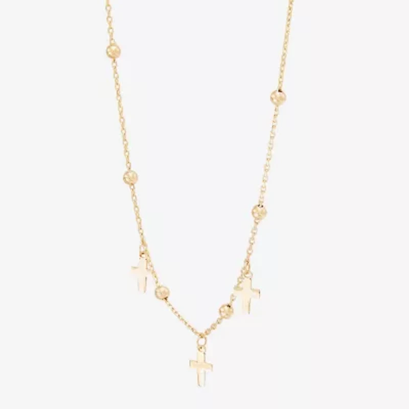 Gold Addiction Womens 10K Gold 18 Inch Cable Chain Necklace