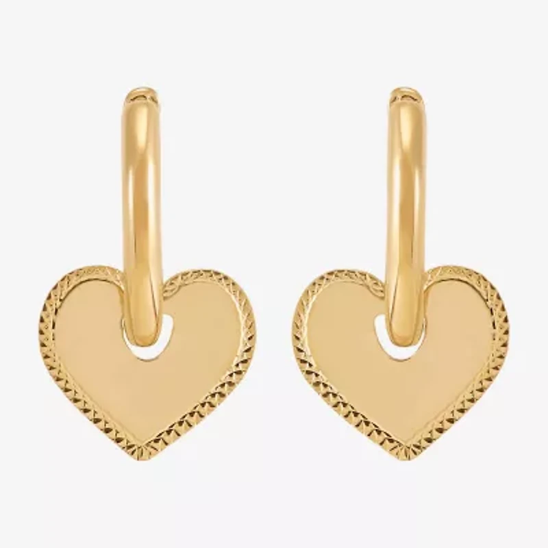 Gold Addiction Womens 10K Gold Hoop Earrings