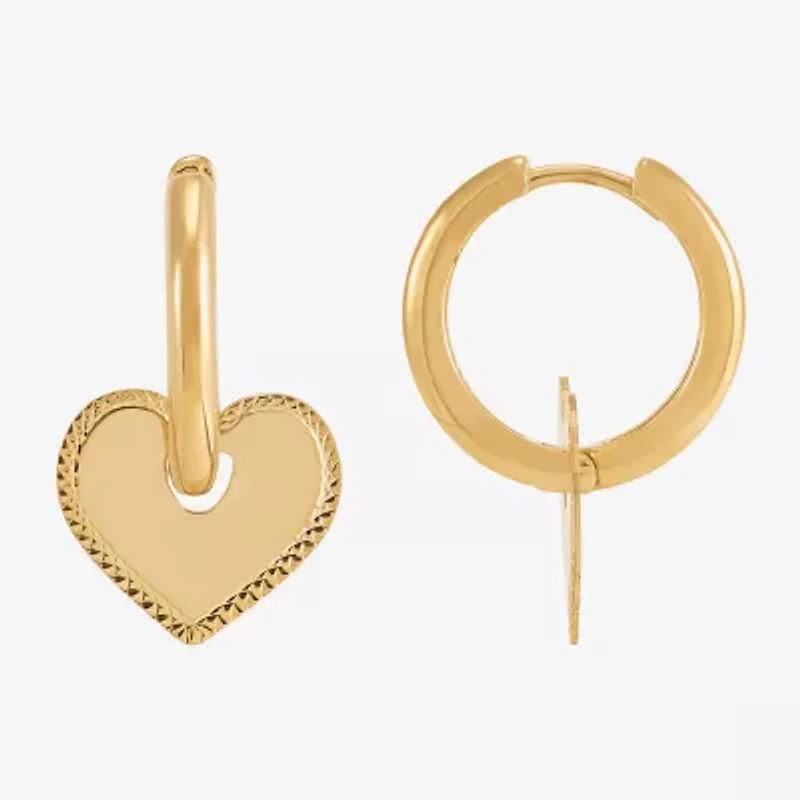 Gold Addiction Womens 10K Gold Hoop Earrings