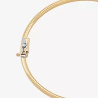 Bonded Brilliance Womens 14K Gold Over Silver Bangle Bracelet
