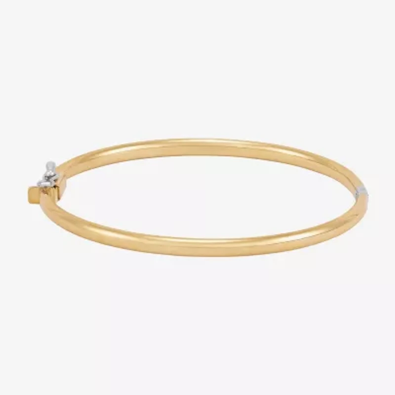 Bonded Brilliance Womens 14K Gold Over Silver Bangle Bracelet