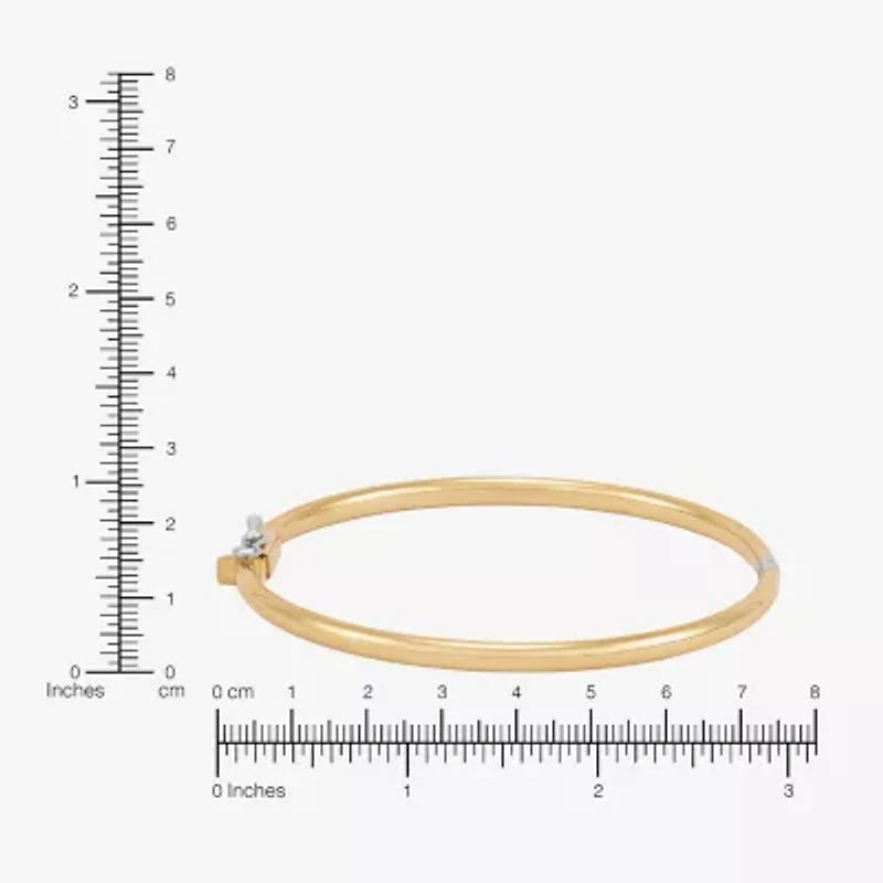 Bonded Brilliance Womens 14K Gold Over Silver Bangle Bracelet