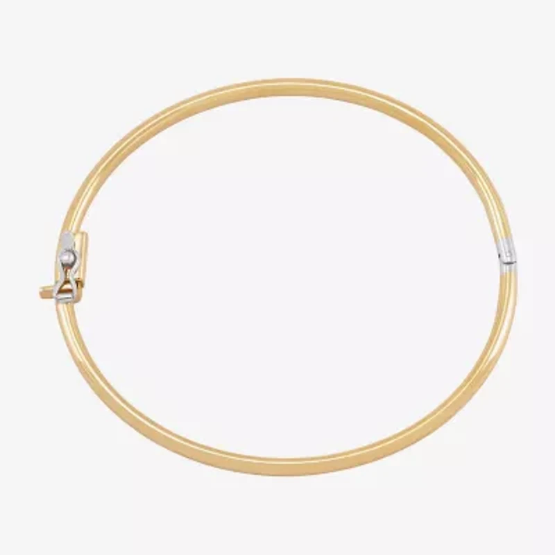 Bonded Brilliance Womens 14K Gold Over Silver Bangle Bracelet