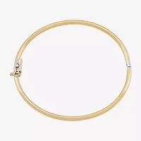 Bonded Brilliance Womens 14K Gold Over Silver Bangle Bracelet