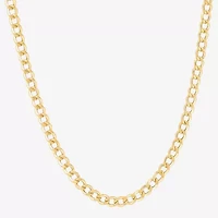 Bonded Brilliance Womens 14K Gold Over Silver 18 Inch Chain Necklace