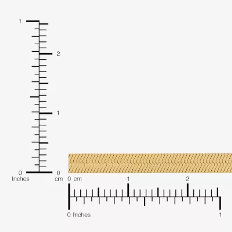 Bonded Brilliance Womens 14K Gold Over Silver 18 Inch Herringbone Chain Necklace