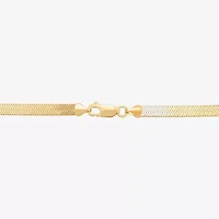 Bonded Brilliance Womens 14K Gold Over Silver Inch Herringbone Chain Necklace