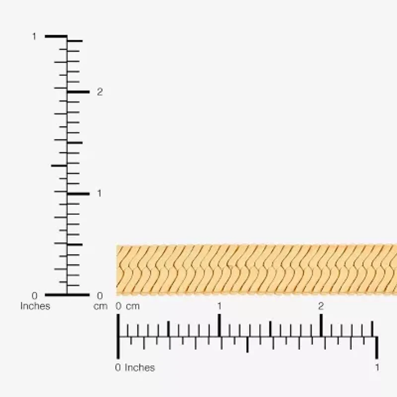 Bonded Brilliance Womens 14K Gold Over Silver Inch Herringbone Chain Necklace