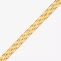 Bonded Brilliance Womens 14K Gold Over Silver Inch Herringbone Chain Necklace