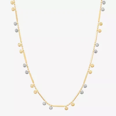 Womens 14K Gold 18 Inch Link Chain Necklace