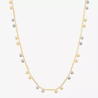 Womens 14K Gold 18 Inch Link Chain Necklace