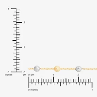 Womens 14K Gold 18 Inch Bead Chain Necklace