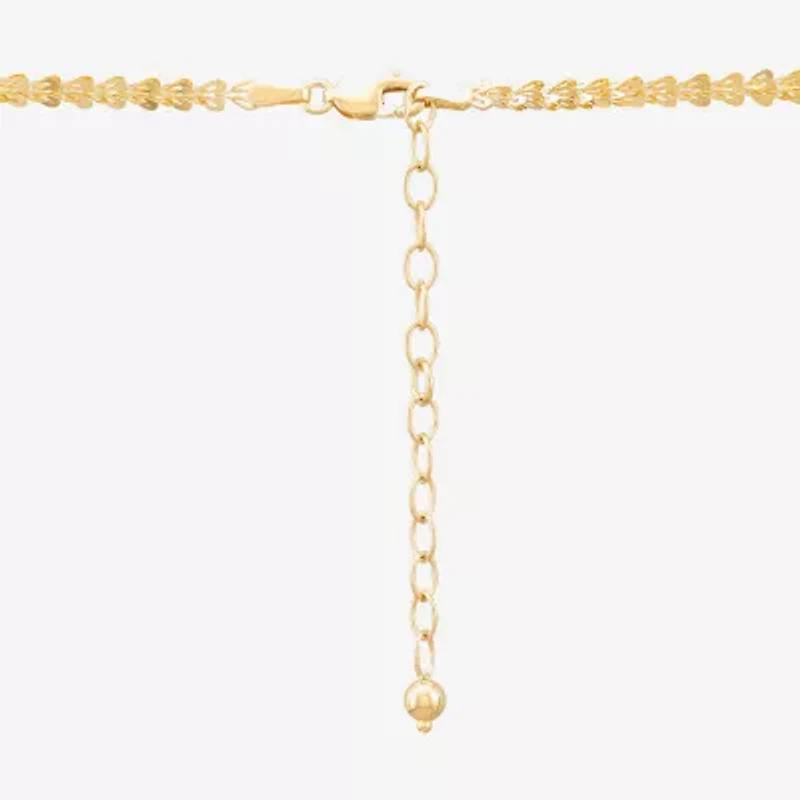 Womens 10K Gold 16 Inch Link Chain Necklace