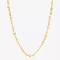 Womens 10K Gold 16 Inch Link Chain Necklace