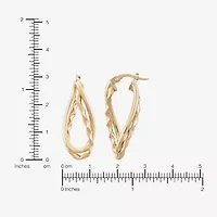 Made in Italy Womens 14K Gold 30mm Hoop Earrings