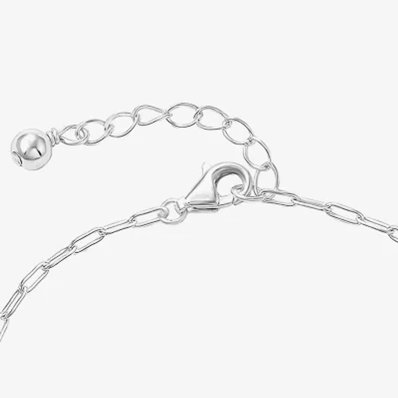 Disney Collection Girls Sterling Silver Flower Lilo & Stitch Bolo Bracelet