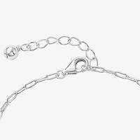 Disney Collection Girls Sterling Silver Flower Lilo & Stitch Bolo Bracelet