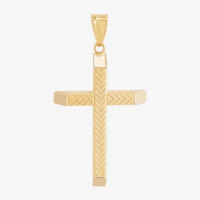 Womens 14K Gold Cross Pendant