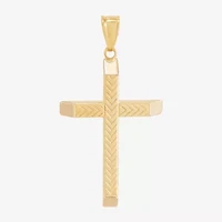 Womens 14K Gold Cross Pendant