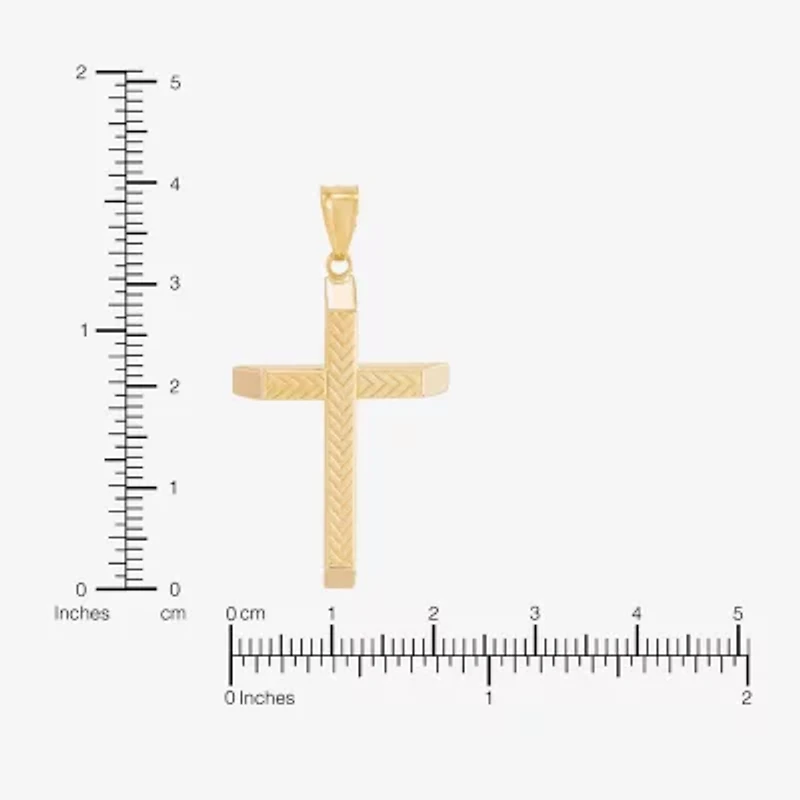 Womens 14K Gold Cross Pendant