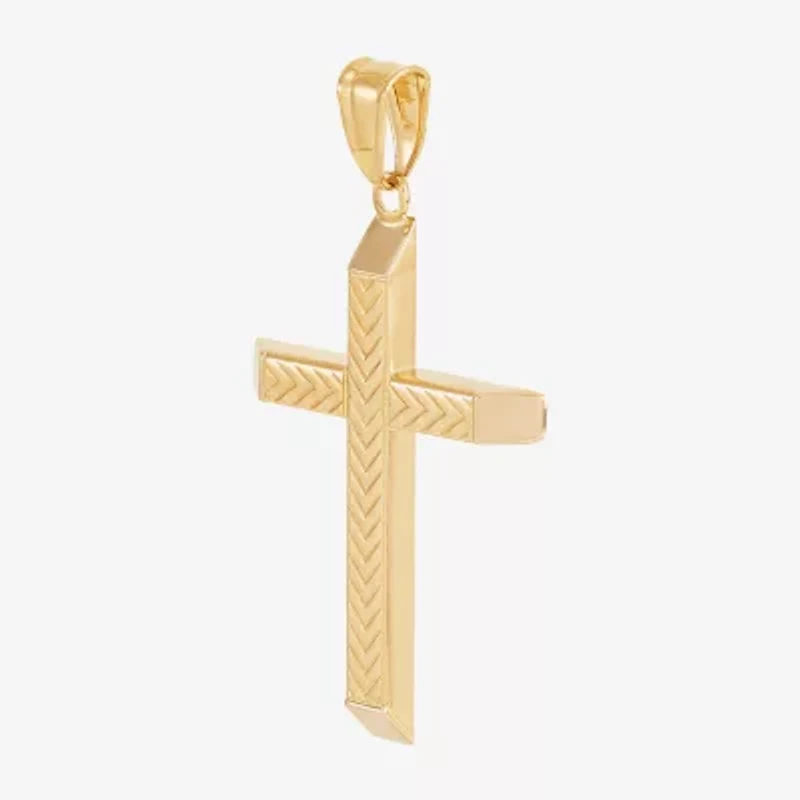 Womens 14K Gold Cross Pendant
