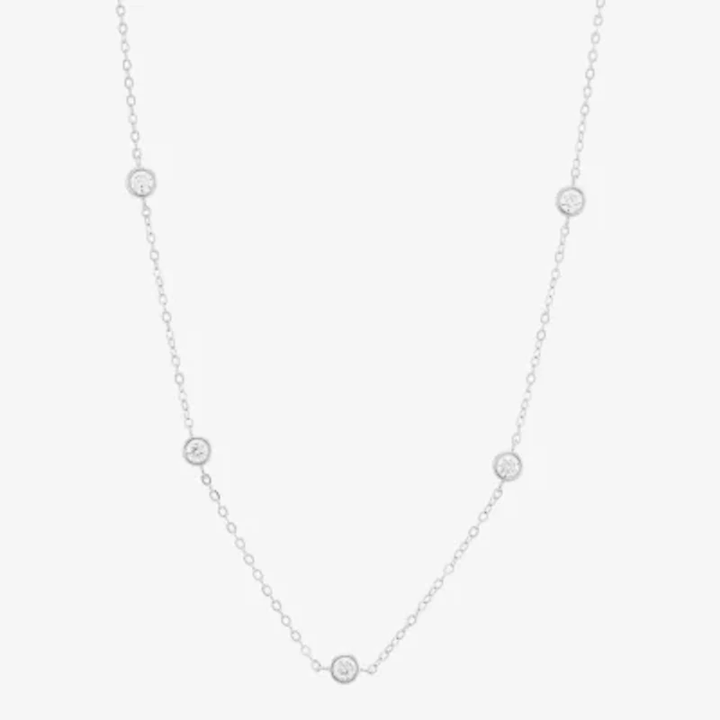 Silver Addiction Womens Sterling Silver 17 Inch Cable Chain Necklace