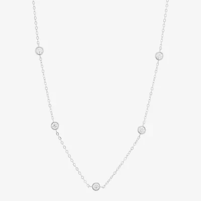Silver Addiction Womens Sterling Silver 17 Inch Cable Chain Necklace