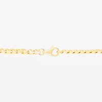 Silver Addiction Womens 14K Gold Over Silver 18 Inch Curb Chain Necklace