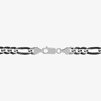 Made in Italy Unisex Adult Sterling Silver 24 Inch Figaro Chain Necklace