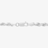 Made in Italy Womens Sterling Silver 7.5 Inch Solid Rope Chain Bracelet