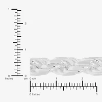 Made in Italy Womens Sterling Silver 7.5 Inch Solid Rope Chain Bracelet