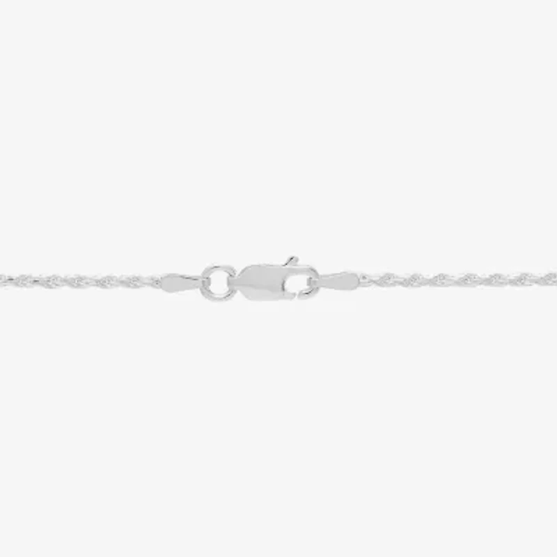 Made in Italy Womens Sterling Silver Inch Rope Chain Necklace