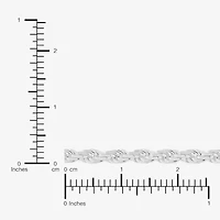 Made in Italy Womens Sterling Silver Inch Rope Chain Necklace