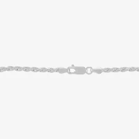 Made in Italy Womens Sterling Silver 7.5 Inch Solid Rope Chain Bracelet