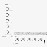 Made in Italy Womens Sterling Silver 7.5 Inch Solid Rope Chain Bracelet