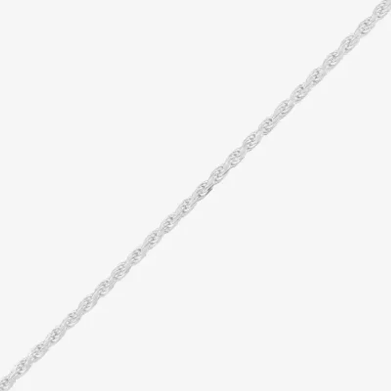 Made in Italy Womens Sterling Silver 7.5 Inch Solid Rope Chain Bracelet