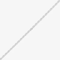 Made in Italy Womens Sterling Silver 7.5 Inch Solid Rope Chain Bracelet