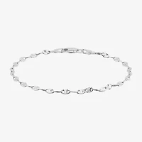 Made in Italy Womens Sterling Silver / Inch Solid Chain Bracelet