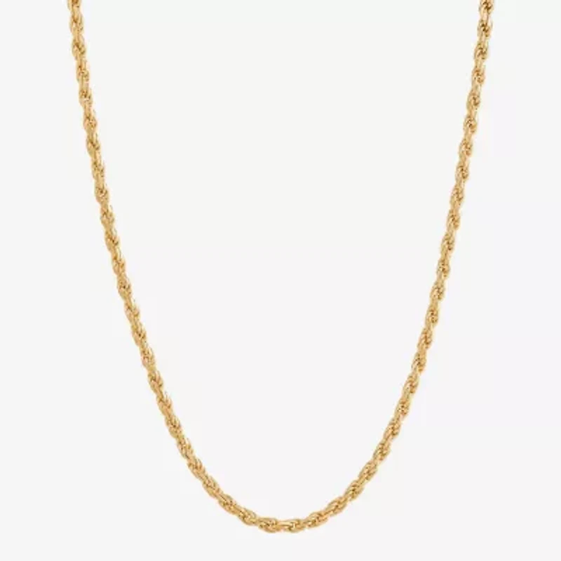 Made in Italy Womens Sterling Silver 20 Inch Rope Chain Necklace