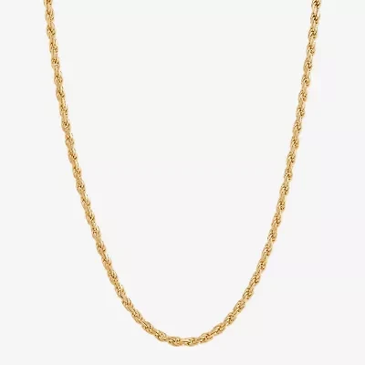 Made in Italy Womens Sterling Silver 20 Inch Rope Chain Necklace