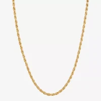 Made in Italy Womens Sterling Silver 20 Inch Rope Chain Necklace