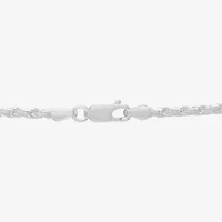 Made in Italy Womens Sterling Silver 18 Inch Rope Chain Necklace
