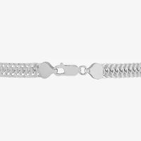 Made in Italy Womens Sterling Silver 8 1/2 Inch Solid Chain Bracelet