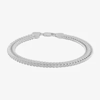 Made in Italy Womens Sterling Silver 8 1/2 Inch Solid Chain Bracelet