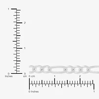 Made in Italy Womens Sterling Silver Inch Figaro Chain Necklace