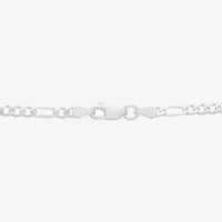 Made in Italy Womens Sterling Silver 24 Inch Figaro Chain Necklace