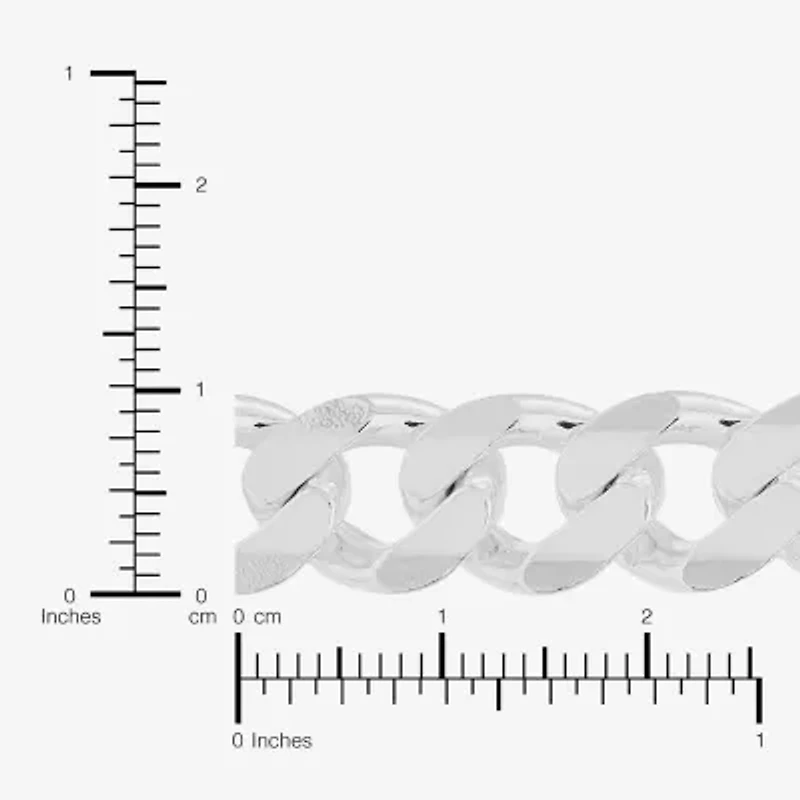 Made in Italy Womens Sterling Silver 22 Inch Curb Chain Necklace